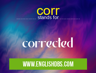 corr means corrected corr