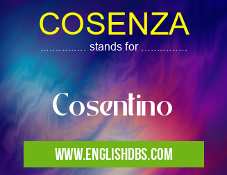 COSENZA means Cosentino COSENZA