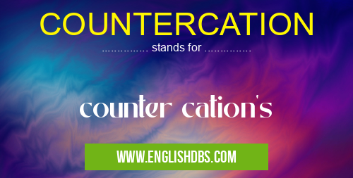 COUNTERCATION means counter cation's COUNTERCATION