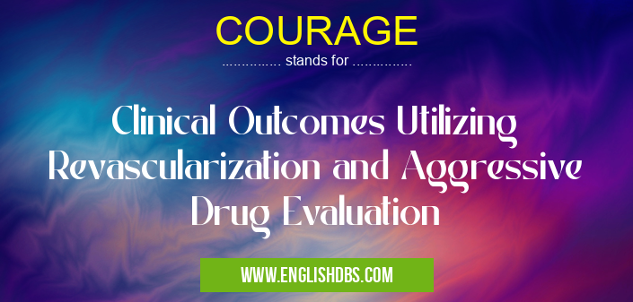 COURAGE means Clinical Outcomes Utilizing Revascularization and Aggressive Drug Evaluation COURAGE