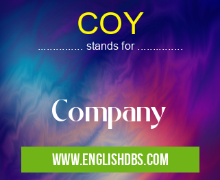 COY means Company COY