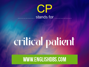 CP means critical patient CP