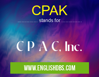 CPAK means C P A C, Inc. CPAK
