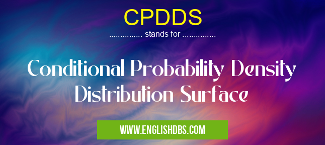 CPDDS means Conditional Probability Density Distribution Surface CPDDS