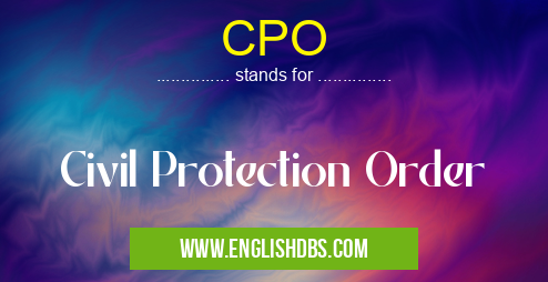 CPO means Civil Protection Order CPO