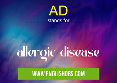 AD means allergic disease AD