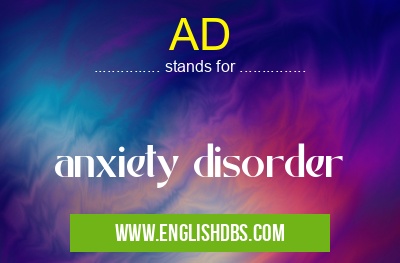AD means anxiety disorder AD
