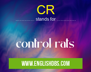 CR means control rats CR