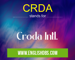 CRDA means Croda Intl. CRDA
