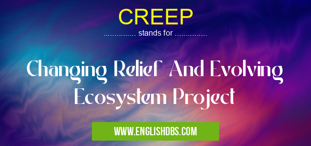 CREEP means Changing Relief And Evolving Ecosystem Project CREEP