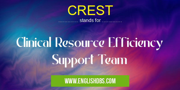 CREST means Clinical Resource Efficiency Support Team CREST