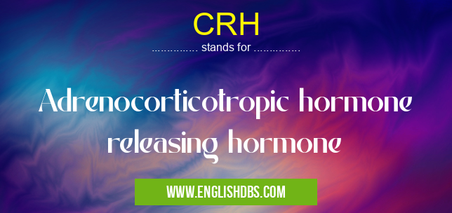 CRH means Adrenocorticotropic hormone releasing hormone CRH