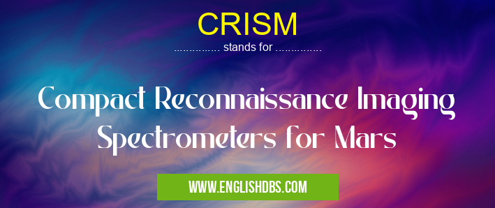 CRISM means Compact Reconnaissance Imaging Spectrometers for Mars CRISM