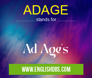 ADAGE means Ad Age's ADAGE