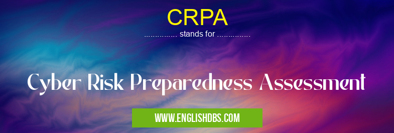 CRPA means Cyber Risk Preparedness Assessment CRPA