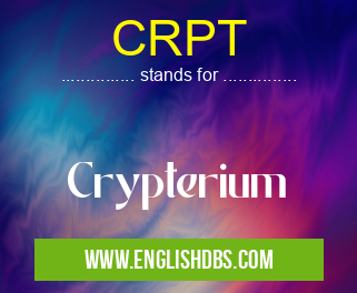 CRPT means Crypterium CRPT