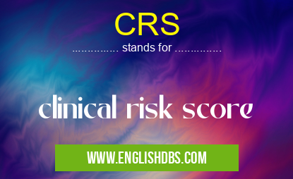 CRS means clinical risk score CRS