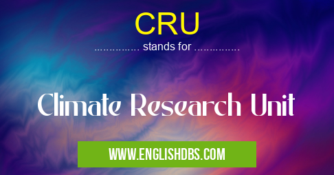 CRU means Climate Research Unit CRU