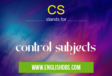 CS means control subjects CS