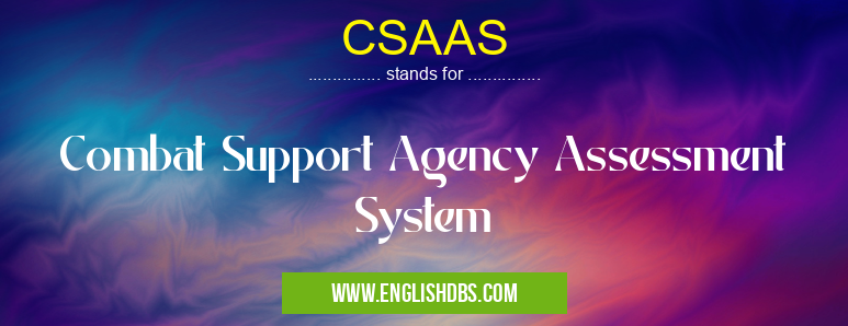 CSAAS means Combat Support Agency Assessment System CSAAS