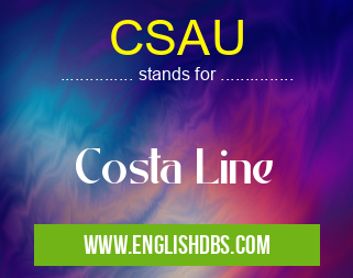 CSAU means Costa Line CSAU