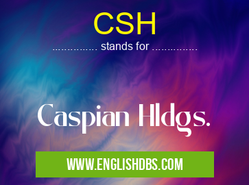 CSH means Caspian Hldgs. CSH