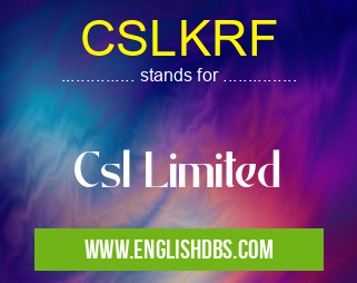 CSLKRF means Csl Limited CSLKRF