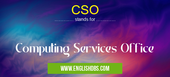 CSO means Computing Services Office CSO