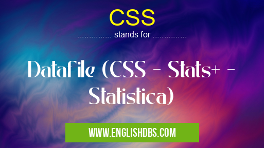CSS means Datafile (CSS - Stats+ - Statistica) CSS