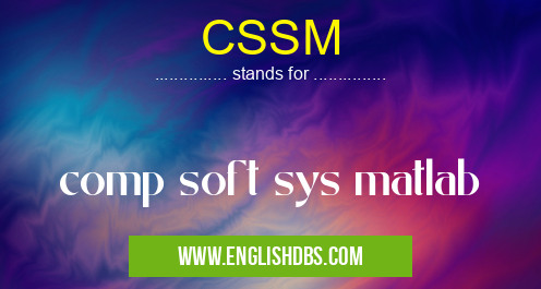 CSSM means comp soft sys matlab CSSM