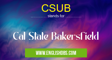 CSUB means Cal State Bakersfield CSUB