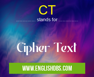 CT means Cipher Text CT