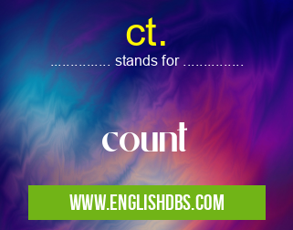 ct. means count ct.