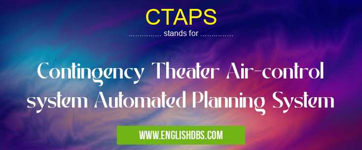 CTAPS means Contingency Theater Air-control system Automated Planning System CTAPS