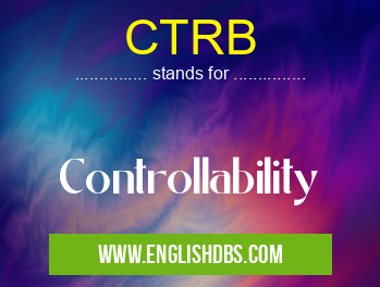 CTRB means Controllability CTRB