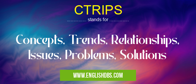 CTRIPS means Concepts, Trends, Relationships, Issues, Problems, Solutions CTRIPS