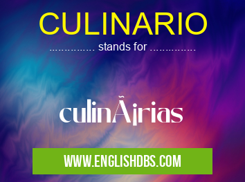 CULINARIO means culinárias CULINARIO