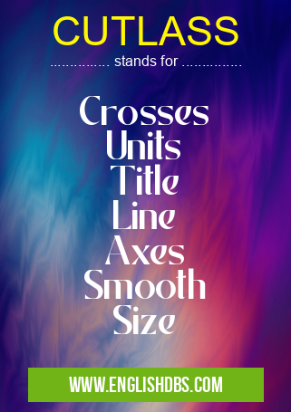 CUTLASS means Crosses
Units
Title
Line
Axes
Smooth
Size CUTLASS
