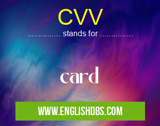 CVV means card CVV