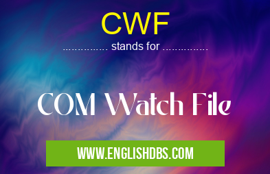 CWF means COM Watch File CWF