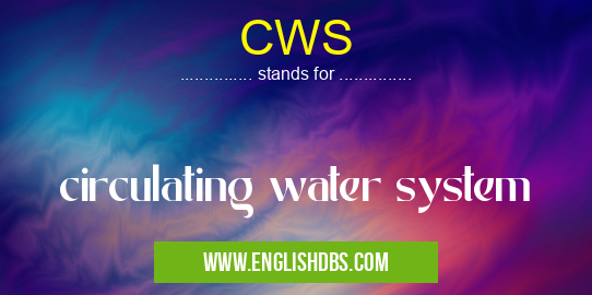 CWS means circulating water system CWS