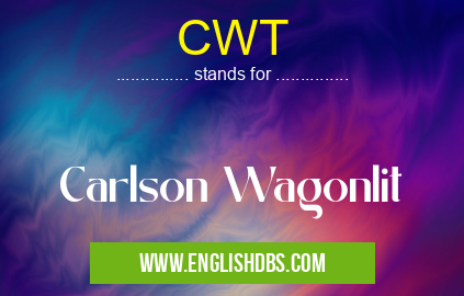 CWT means Carlson Wagonlit CWT