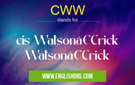 CWW means cis Watson–Crick Watson–Crick CWW