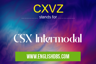 CXVZ means CSX Intermodal CXVZ