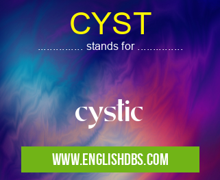 CYST means cystic CYST