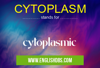 CYTOPLASM means cytoplasmic CYTOPLASM
