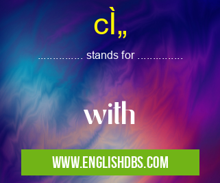 c̄ means with c̄