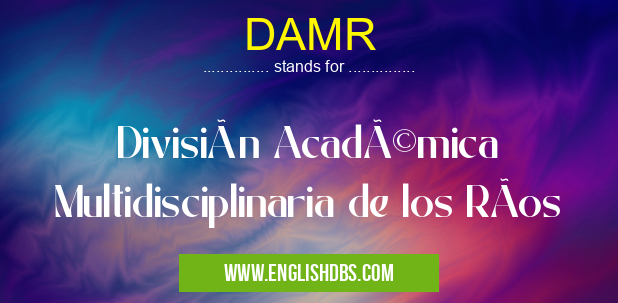 DAMR means División Académica Multidisciplinaria de los RÃos DAMR