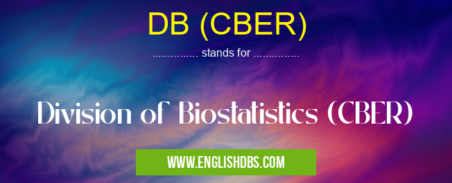 DB (CBER) means Division of Biostatistics (CBER) DB (CBER)