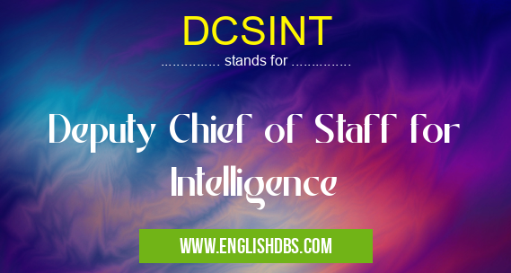 DCSINT means Deputy Chief of Staff for Intelligence DCSINT